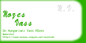 mozes vass business card